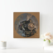 Vintager Motor Quadratische Wanduhr (Zuhause)