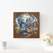 Vintager Motor Quadratische Wanduhr (Zuhause)