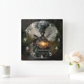 Vintager Motor Quadratische Wanduhr (Zuhause)