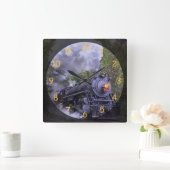 Vintager Motor Quadratische Wanduhr (Zuhause)