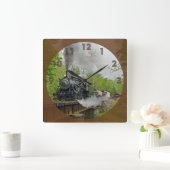 Vintager Motor Quadratische Wanduhr (Zuhause)