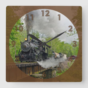 Vintager Motor Quadratische Wanduhr