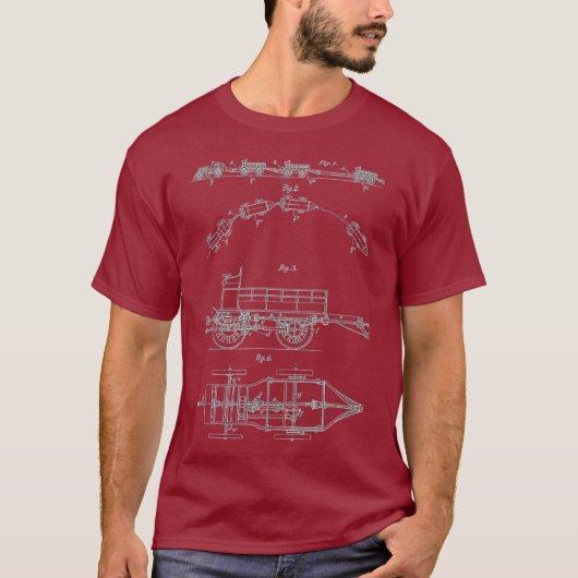 Vintager Motor-Triebzug T-Shirt (Vorderseite)