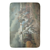 Vintager Motor (von Eugène Burnand) Badematte (Vorderseite Vertikal)