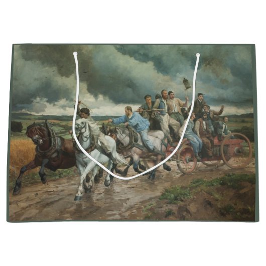 Vintager Motor (von Eugène Burnand) Große Geschenktüte (Vorderseite)