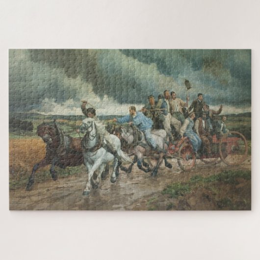 Vintager Motor (von Eugène Burnand) Puzzle (Horizontal)