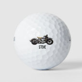 Vintager Motorrad Antiker Name Cool Golfball (Vorderseite)