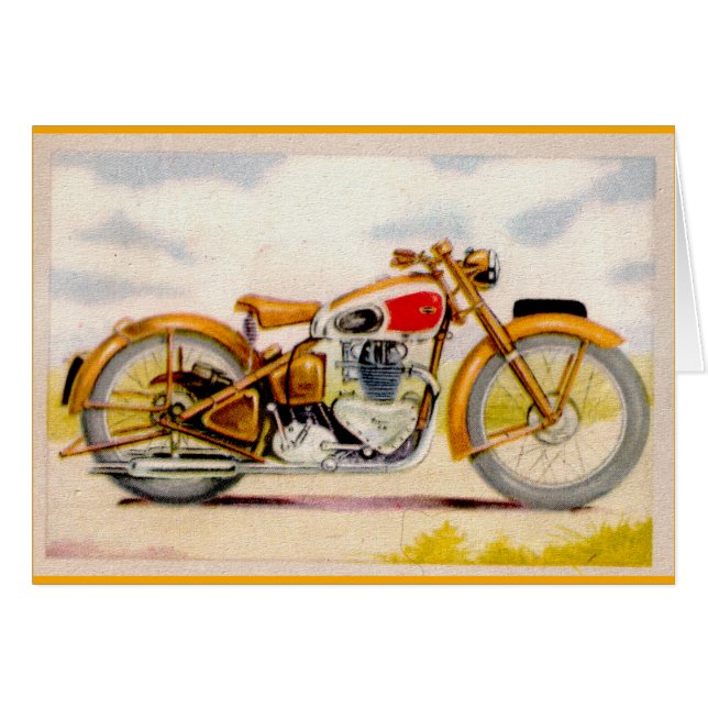 Vintager Motorrad-Druck (Vorderseite (Horizontal))