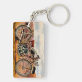 Vintager Motorrad-Druck Schlüsselanhänger (Rückseite)