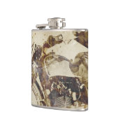 Vintager Motorrad-Reiter Flachmann (Links)