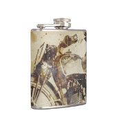 Vintager Motorrad-Reiter Flachmann (Rechts)