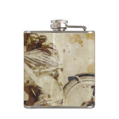 Vintager Motorrad-Reiter Flachmann (Rückseite)