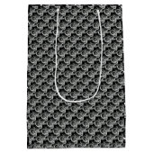 Vintager Motorradfahrer Antiker Fahrzyklus Mittlere Geschenktüte (Rückseite)