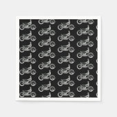 Vintager Motorradfahrer Antiker Fahrzyklus Serviette (Vorderseite)