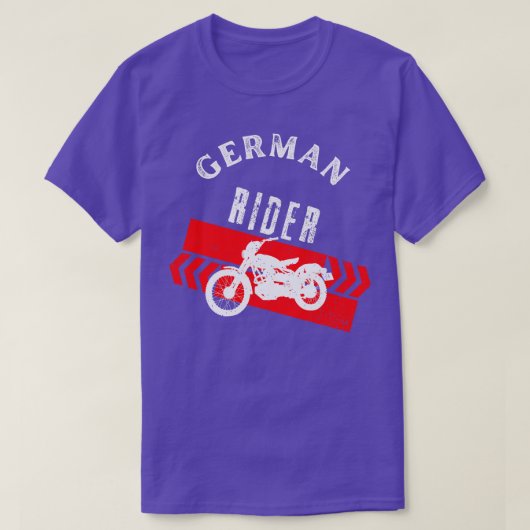 Vintager Motorradfahrer T-Shirt (Design vorne)