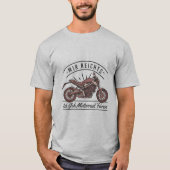Vintager Motorradfahrer T-Shirt (Vorderseite)
