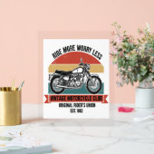 Vintager Motorradklub Est. 1982 Acrylschild (Hochzeit)