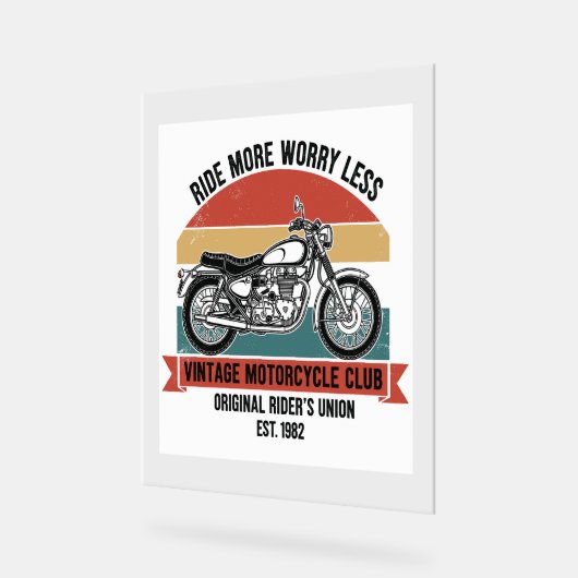 Vintager Motorradklub Est. 1982 Acrylschild (Winkel)
