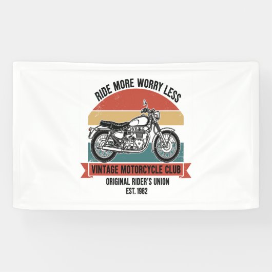 Vintager Motorradklub Est. 1982 Banner (Horizontal)