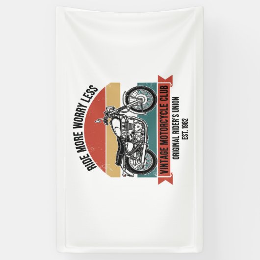 Vintager Motorradklub Est. 1982 Banner (Vertikal)