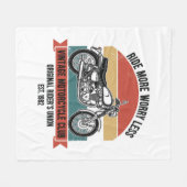 Vintager Motorradklub Est. 1982 Fleecedecke (Vorderseite (Horizontal))