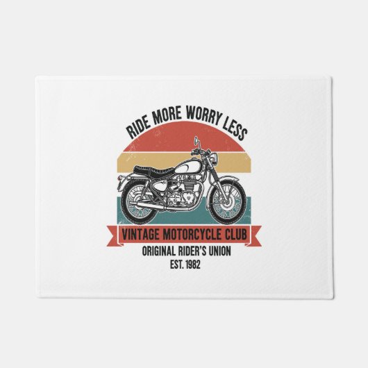 Vintager Motorradklub Est. 1982 Fußmatte (Vorderseite)