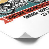 Vintager Motorradklub Est. 1982 Poster (Ecke)