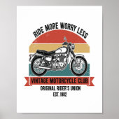 Vintager Motorradklub Est. 1982 Poster (Vorne)