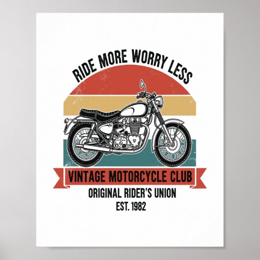 Vintager Motorradklub Est. 1982 Poster (Vorne)