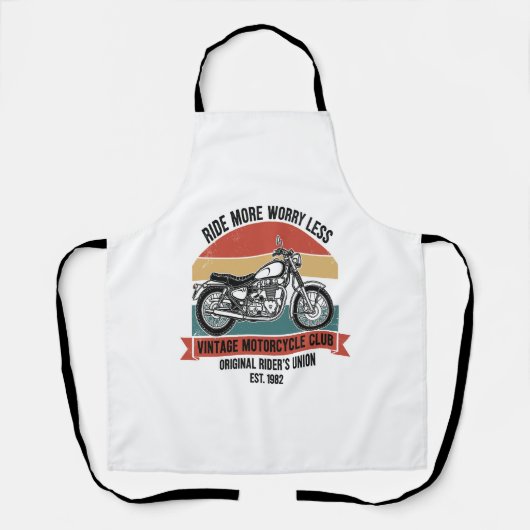 Vintager Motorradklub Est. 1982 Schürze (Vorderseite)