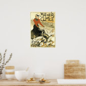 Vintager Motorradkomiot Poster (Küche)