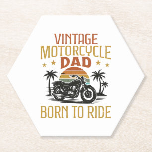 Vintager Motorradpapa geboren Untersetzer