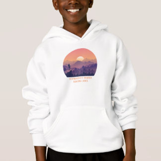 Vintager Mountain Forest Wiker's Sunset lila oder Hoodie