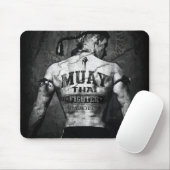 Vintager Muay-Thai-Kämpfer Mousepad (Mit Mouse)