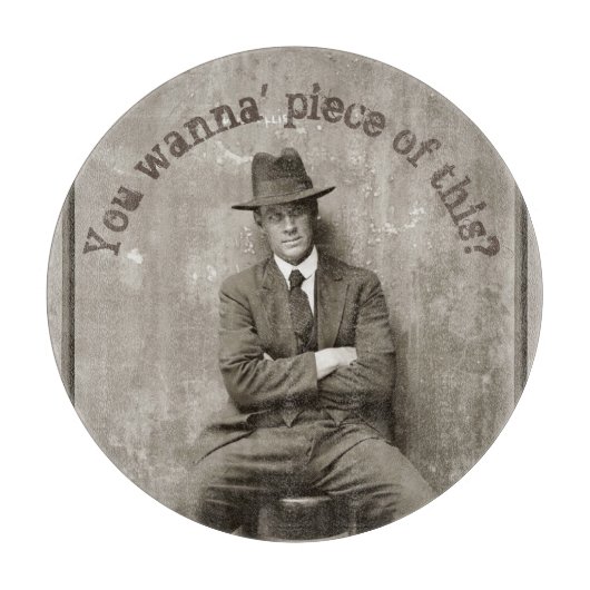 Vintager Mugshot-Mafia-Gangster Schneidebrett (Vorderseite)