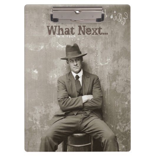 Vintager Mugshot-Mafia-Gangster witzig Klemmbrett (Vorderseite)