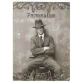 Vintager Mugshot-Mafia-Gangster witzig Klemmbrett (Rückseite)