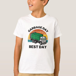 Vintager "Mülltag ist der beste Tag" Kinder T-Shirt
