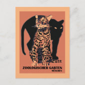 Vintager Münchner Zoo Postkarte (Vorderseite)