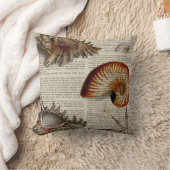 Vintager Muschelbotandruck Kissen (Decke)