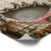 Vintager Muschelbotandruck Poster (Ecke)