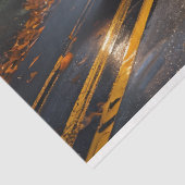 Vintager Muscle Car Fall Forest Highway Seidenpapier (Ausschnitt)