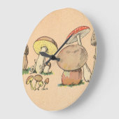 Vintager Mushroom Große Wanduhr (Winkel)