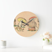Vintager Mushroom Große Wanduhr (Zuhause)
