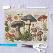 Vintager Mushroom-Kernausschnitt Seidenpapier (Handwerk)