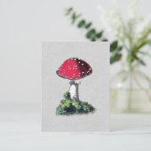 Vintager Mushroom Postkarte (Stehend Vorderseite)