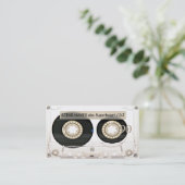 Vintager Musik-Kassetten-Band-Blick Visitenkarte (Stehend Vorderseite)