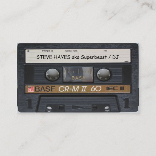 Vintager Musik-Kassetten-Band-Blick Visitenkarte (Vorderseite)