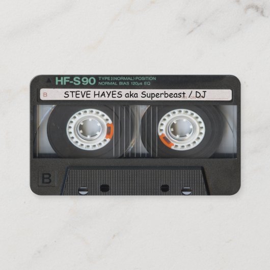 Vintager Musik-Kassetten-Band-Blick Visitenkarte (Vorderseite)