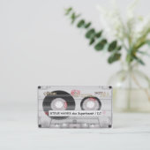 Vintager Musik-Kassetten-Band-Blick Visitenkarte (Stehend Vorderseite)